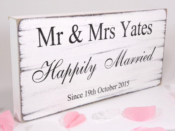 personalised marry best friend wedding sign