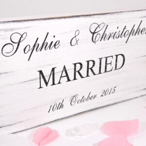 personalised married wedding sign